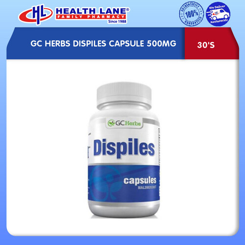 GC HERBS DISPILES CAPSULE 500MG (30'S)