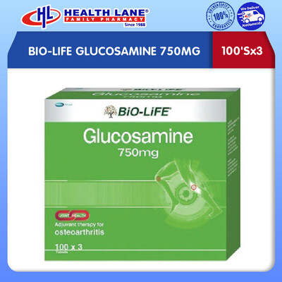 BIO-LIFE GLUCOSAMINE 750MG (100'Sx3)