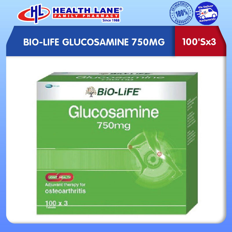 BIO-LIFE GLUCOSAMINE 750MG (100'Sx3)