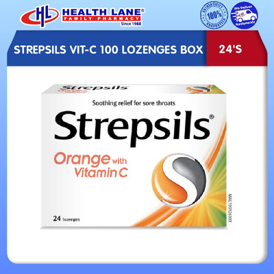 STREPSILS VIT-C 100 LOZENGES BOX (24'S)