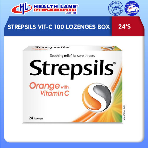 STREPSILS VIT-C 100 LOZENGES BOX (24'S)