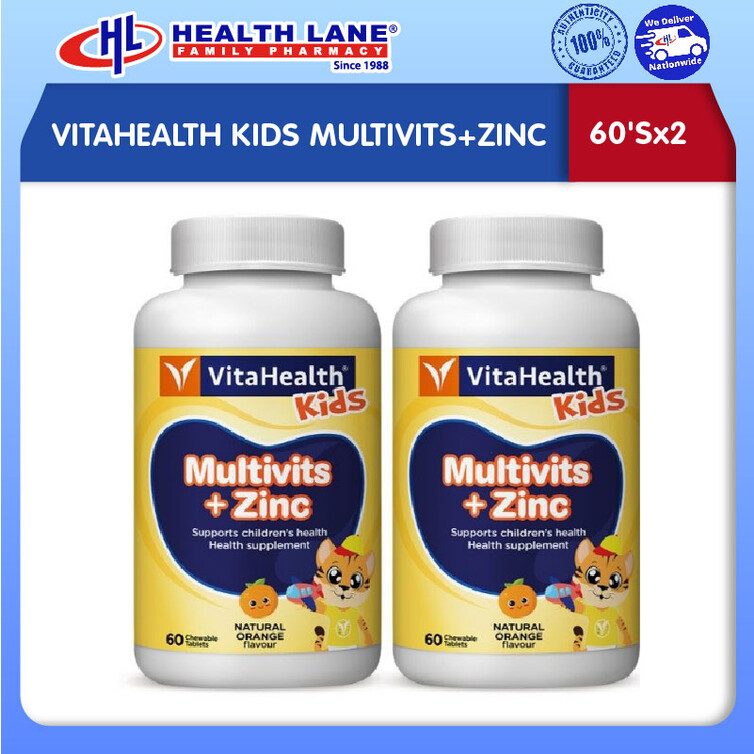 VITAHEALTHKANAK-KANAKS MULTIVITS+ZINC (60'Sx2)