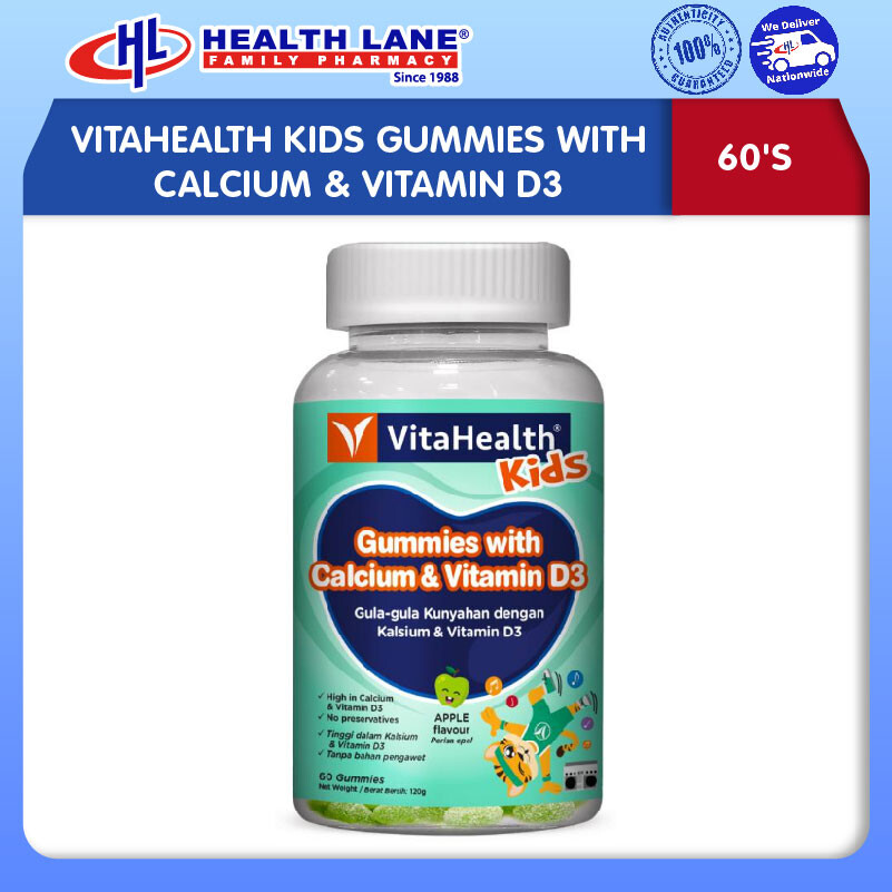 VITAHEALTHKANAK-KANAKS GUMMIES DENGAN CALCIUM & VITAMIN D3 (60'S)