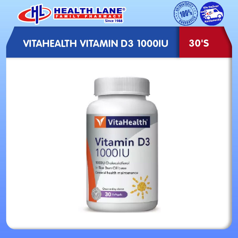 VITAHEALTH VITAMIN D3 1000IU (30'S)