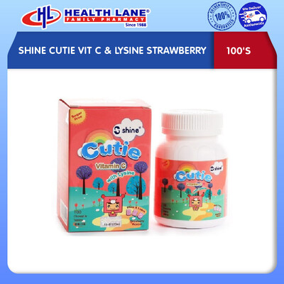 SHINE CUTIE VIT C & LYSINE STRAWBERI (100'S)
