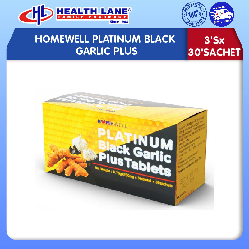 HOMEWELL PLATINUM BLACK GARLIC PLUS (3'Sx30'SACHET)