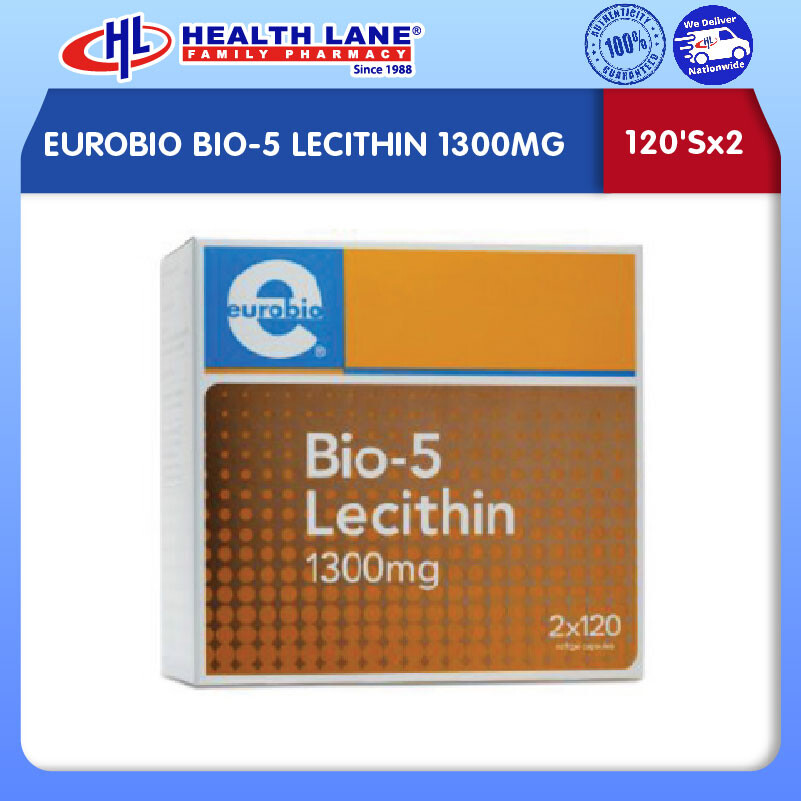 EUROBIO BIO-5 LECITHIN 1300MG (120'Sx2)