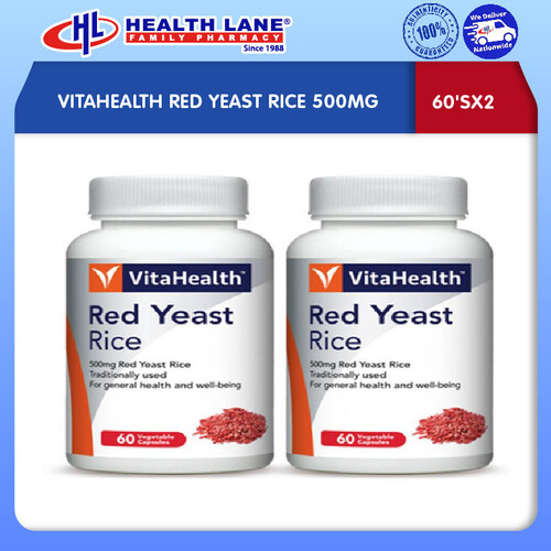 VITAHEALTH RED YEAST BERAS  500MG 60'SX2