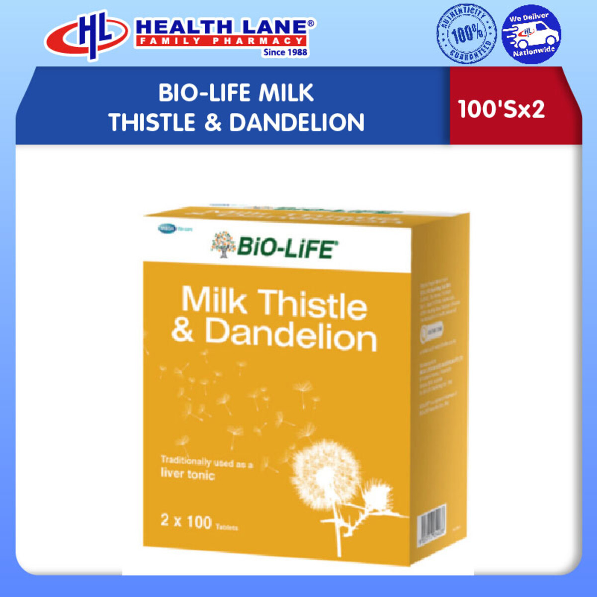 BIO-LIFE SUSU THISTLE & DANDELION (100'Sx2)