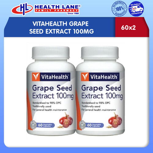 VITAHEALTH GRAPE SEED EXTRACT 100MG (60x2)