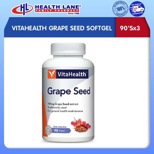 VITAHEALTH GRAPE SEED SOFTGEL (90'S)
