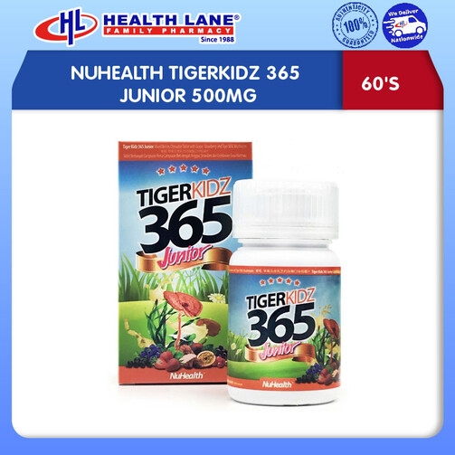 NUHEALTH TIGERKIDZ 365 JUNIOR 500MG (60'S)
