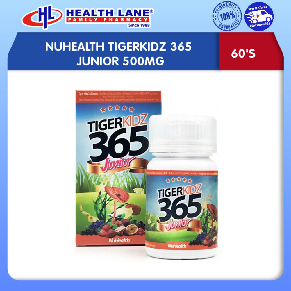 NUHEALTH TIGERKIDZ 365 JUNIOR 500MG (60'S)