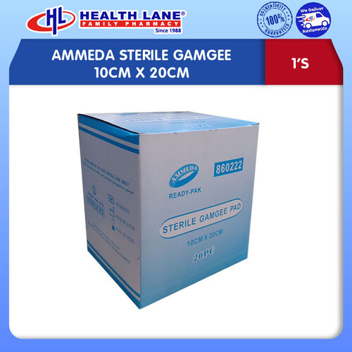 AMMEDA STERILE GAMGEE 10CM X 20CM 1'S