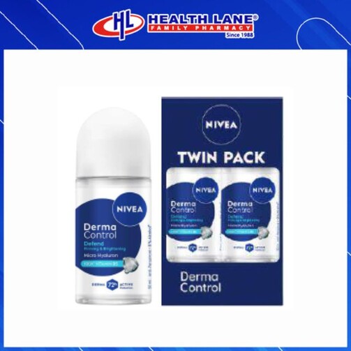 NIVEA DEO (FEMALE) DERMA CONTROL DEFEND RO 50ML x 2