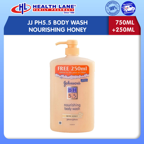 JOHNSON’S PH5.5 BODY WASH NOURISHING HONEY (750ML+250ML)