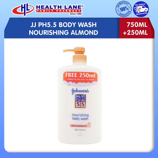 JOHNSON’S PH5.5 SABUN BADAN NOURISHING ALMOND (750ML+250ML)