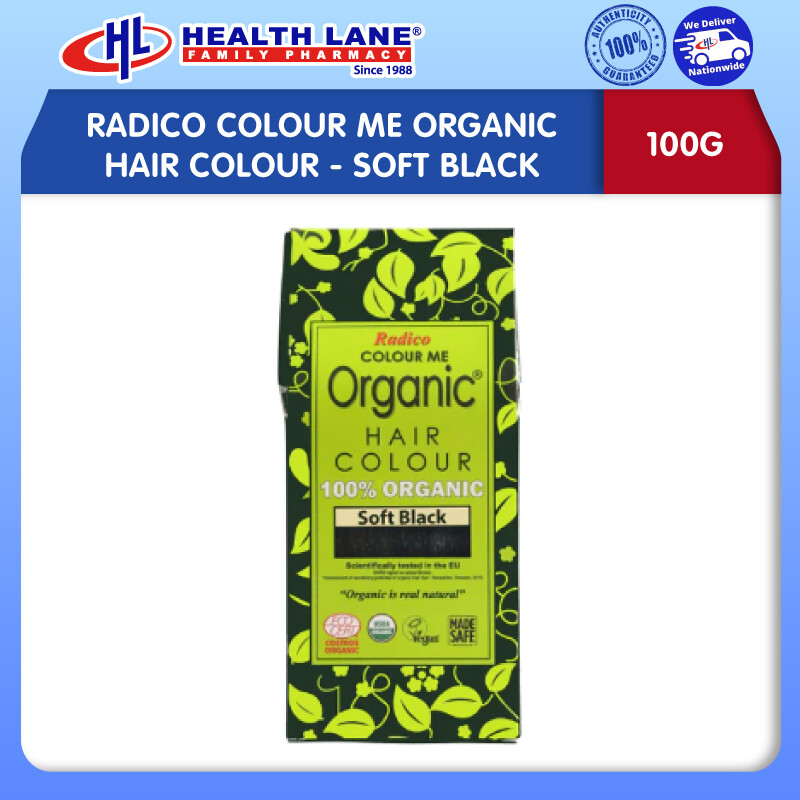 RADICO COLOUR ME ORGANIC HAIR COLOUR 100G - SOFT BLACK
