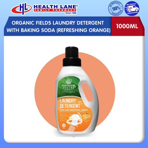 ORGANIC FIELDS LAUNDRY DETERGENT WITH BAKING SODA (REFRESHING ORANGE) 1000ML