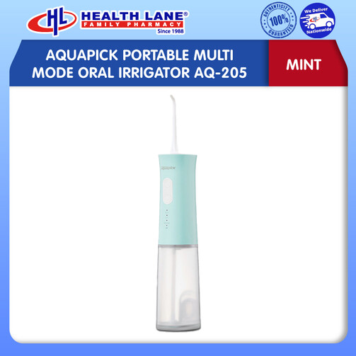 AQUAPICK PORTABLE MULTI MODE ORAL IRRIGATOR AQ-205 - MINT