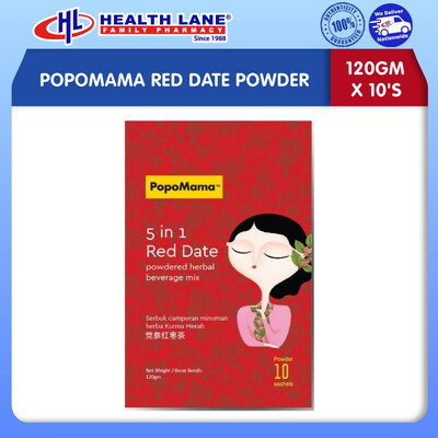 POPOMAMA RED DATE POWDER (120GM X 10'S)