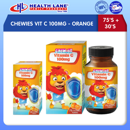 CHEWIES VITAMIN C 100MG - ORANGE 75'S + 30'S