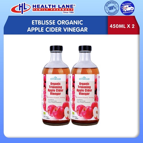 ETBLISSE ORGANIC APPLE CIDER VINEGAR (450MLx2)