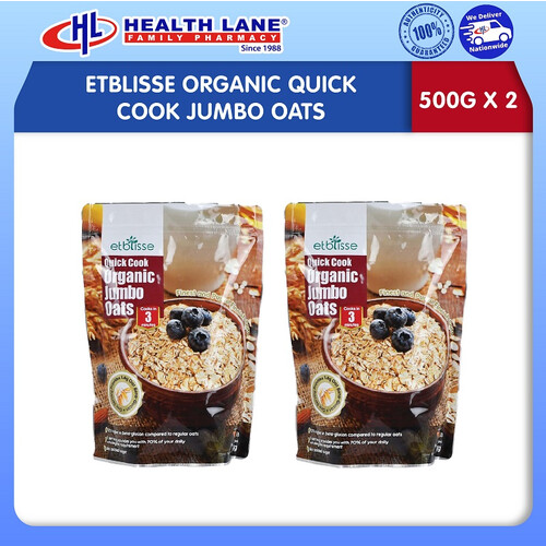 ETBLISSE ORGANIC QUICK COOK JUMBO OATS (500Gx2)