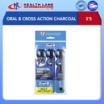 ORAL B CROSS ACTION CHARCOAL (3'S)
