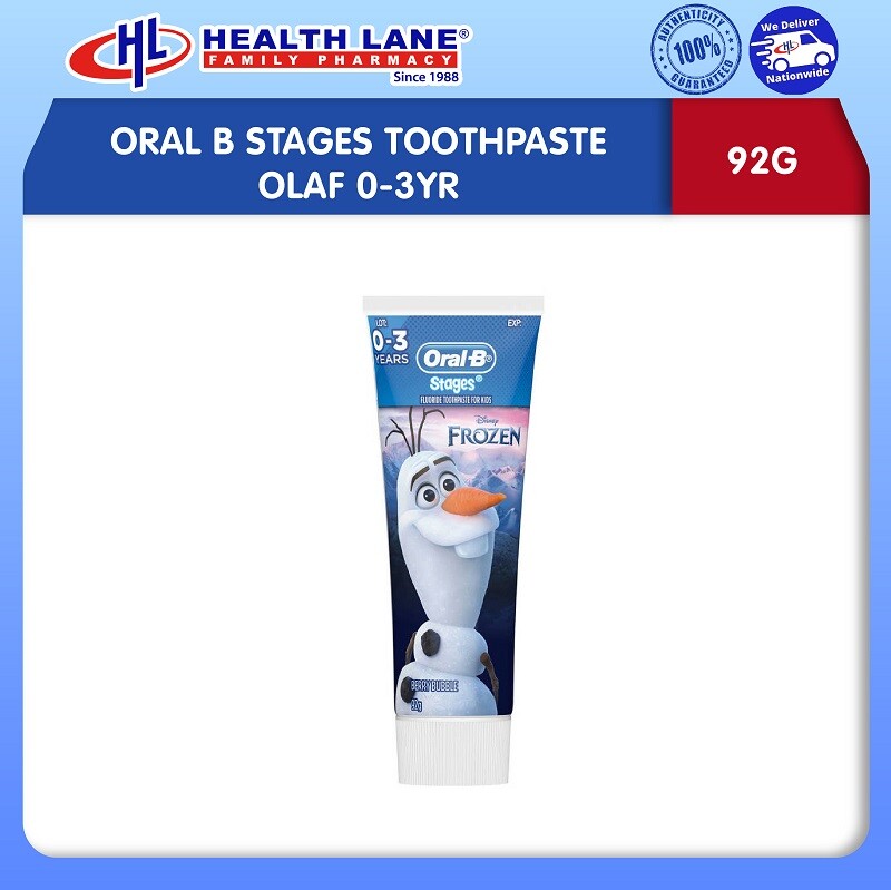 ORAL B STAGES TOOTHPASTE 92G - OLAF 0-2YR