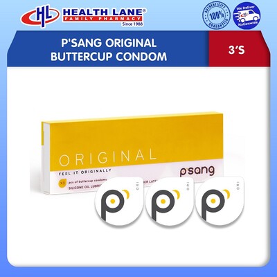 P'SANG ORIGINAL BUTTERCUP CONDOM 3'S 